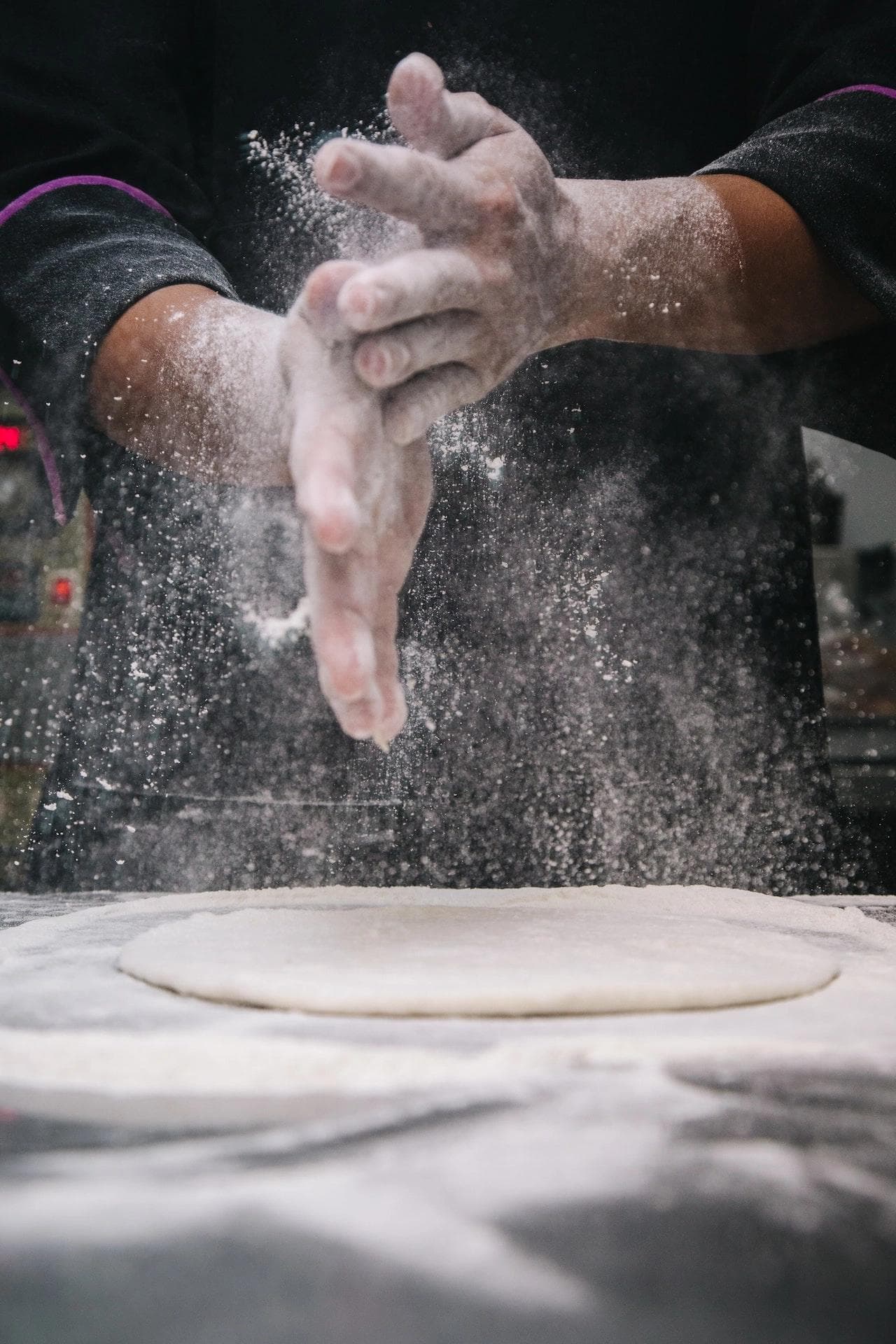 Chef making dough for an indian cuisine